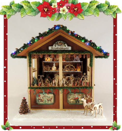 Christmas market dollhouse