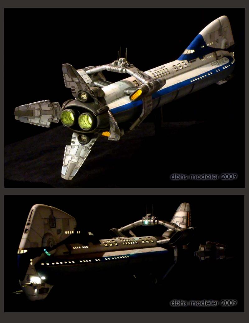 Colonial One Model Colonial One Model from Battlestar Galactica with LED Lights – Evan Designs