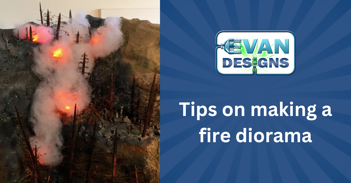 Tips on making a fire diorama using mini LEDs