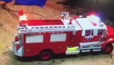 Fire truck on display