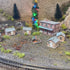 Miniature Holiday Town with Festive Tree