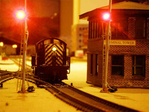Train passing rail supply signals