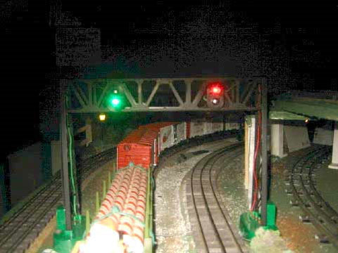 Trains on a busy layout