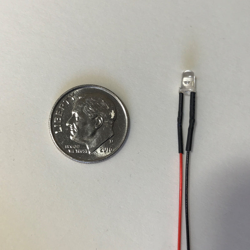 3mm LED next to a coin