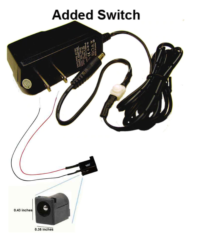 12v dc power supply with our power jack