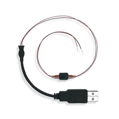 Type A USB Power Supply Cable 14 inches 3V with switch