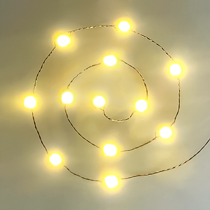 Bright String of LED lights - Mega size, on finest wire for your hobby