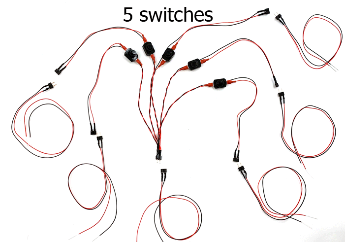 5 Way wire connector with switches