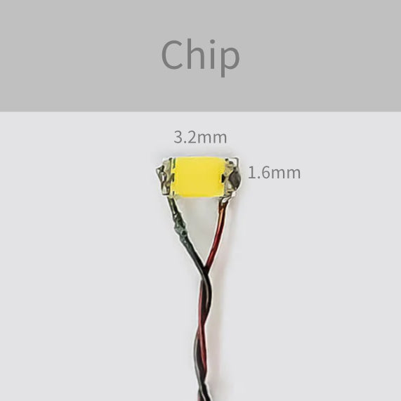 chip LED size on flicker string