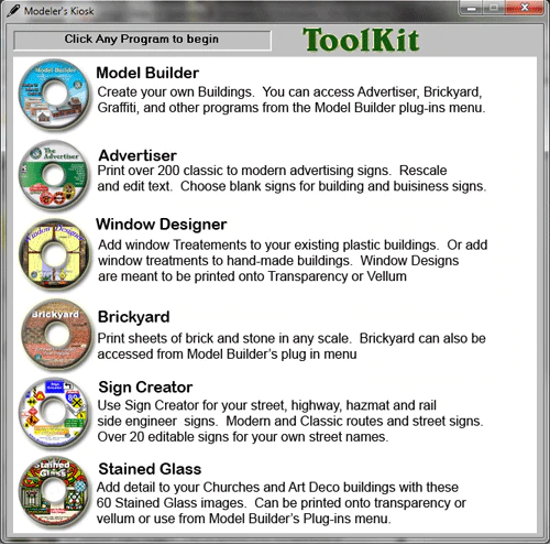 Complete toolkit screen