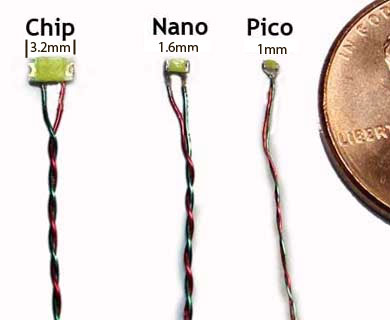 Chip Nano Pico and Z LEDs sizes 