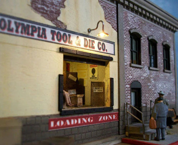 Gooseneck Lamp on a building