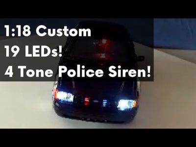 1:18 Undercover Custom Police Car with 21 LED Lights and 4 Tone Police Siren!