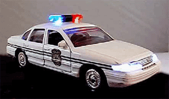 Toy police Vehicle lights flashing