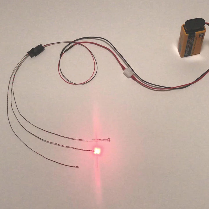 lit up rotating LED light circuit red