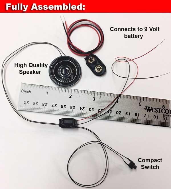 Fully assembled police car siren