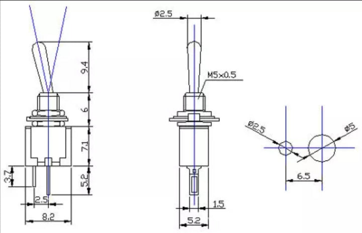 Miniature On/Off Toggle Switch blueprint